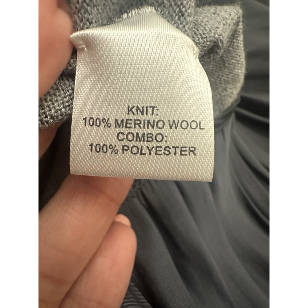 RHIE Sweater Cardigan NWT $375 Gray Medium 100% Wool Classic Knit #N10-3 READ - Picture 7 of 12